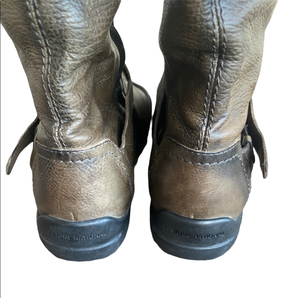 COSTUME NATIONAL Brown Leather Riding Boots - Picture 9 of 16